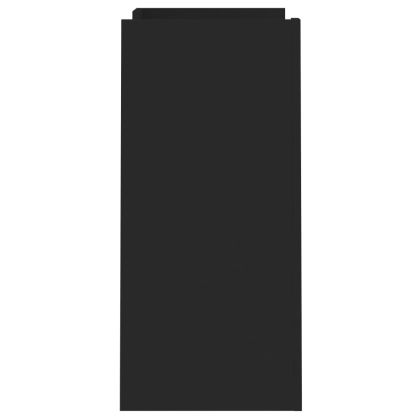 Сайдборд, черен, 73,5x35x75 см, инженерно дърво