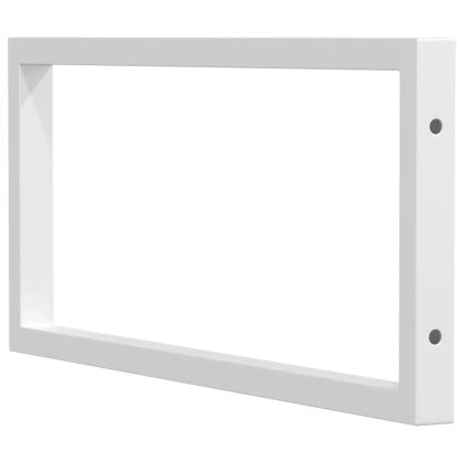 Рафтови скоби за мивка, 2 бр, бял, правоъгълни, стомана