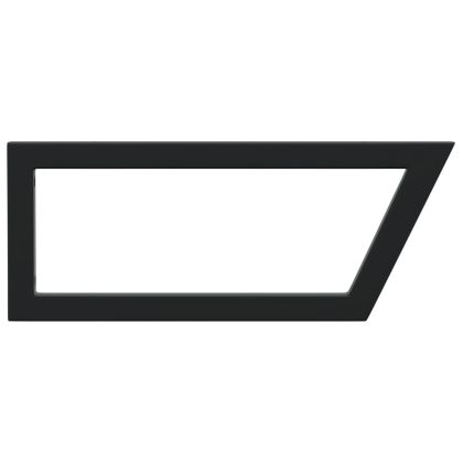 Рафтови скоби за мивка, 2 бр, черен, трапецовидни, стомана