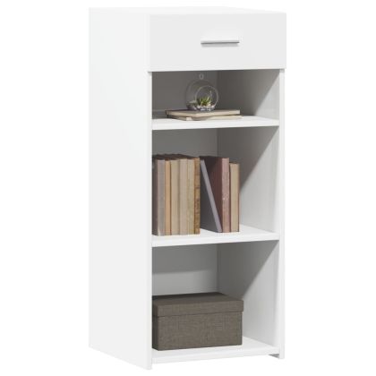 Бюфет, бял, 40x42,5x93 см, инженерно дърво