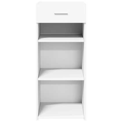 Бюфет, бял, 40x42,5x93 см, инженерно дърво