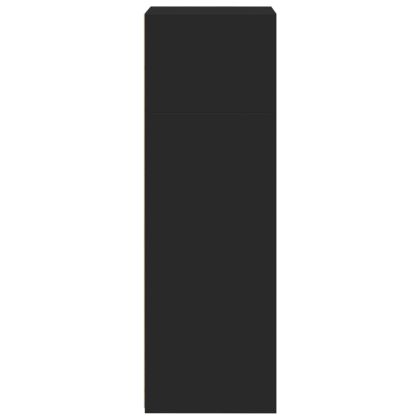 Висок шкаф, черен, 50x41x124 см, инженерно дърво