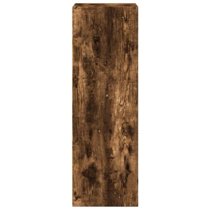 Висок шкаф, опушен дъб, 50x41x124 см, инженерно дърво