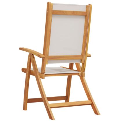 Сгъваеми градински столове, 2 бр, акация масив и textilene