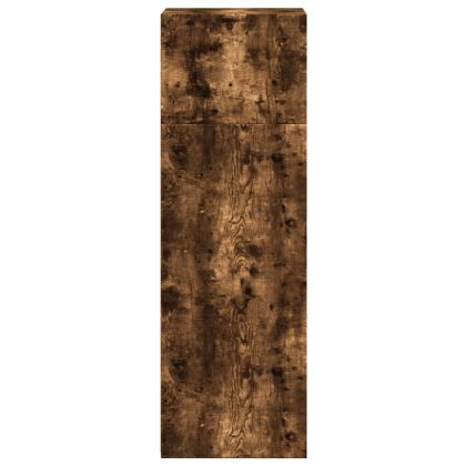 Висок шкаф, опушен дъб, 40x41x124 см, инженерно дърво