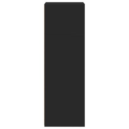 Висок шкаф, черен, 45x41x124 см, инженерно дърво