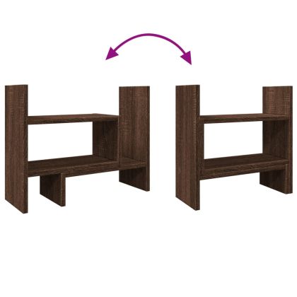 Органайзер за бюро, кафяв дъб, 38,5x17x39 см, инженерно дърво