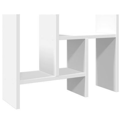 Органайзер за бюро, бял, 34,5x15,5x35,5 см, инженерно дърво