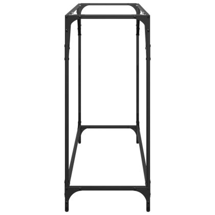 Конзолна маса с прозрачен стъклен плот 98x35x81 см стомана