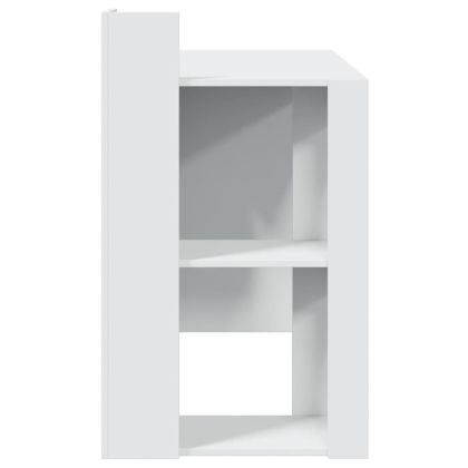 Офис бюро, бяло, 103,5x56,5x94 см, инженерно дърво