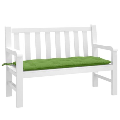 Възглавница за градинска пейка меланж зелена 120x50x7 см плат