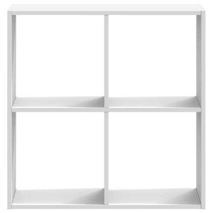 Библиотека бяла 68,5x32x68,5 см инженерно дърво