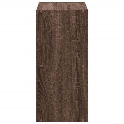 Библиотека, кафяв дъб, 68,5x32x68,5 см, инженерно дърво