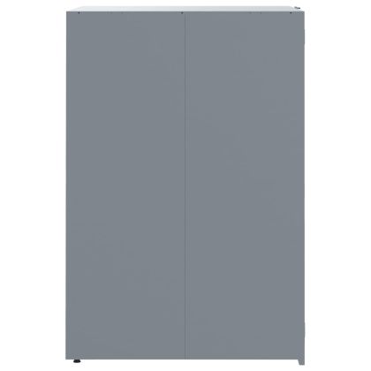 Навес за 2 коша на колела, сив, 138x79x117 см, стомана