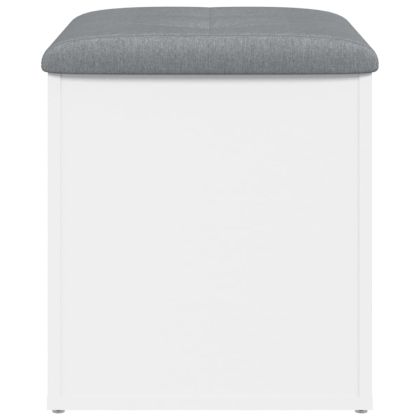 Пейка за съхранение, бяла, 42x42x45 см, инженерно дърво