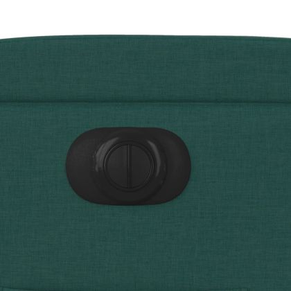 Електрически реклайнер стол, тъмнозелен, текстил