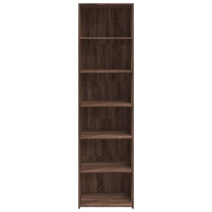 Висок шкаф, кафяв дъб, 50x41x185 см, инженерно дърво