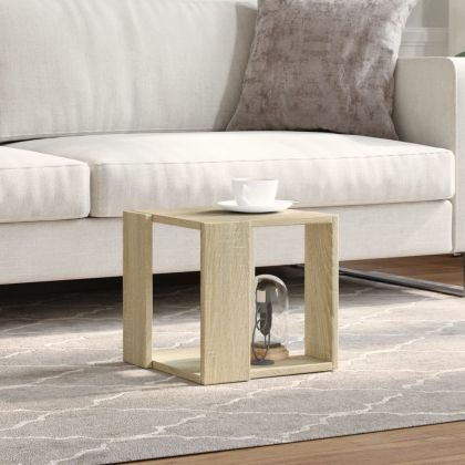 Кафе маса, дъб сонома, 32x32x30 см, инженерно дърво