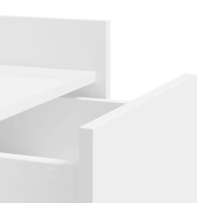 Нощно шкафче, бяло, 45x50x65 см, инженерно дърво