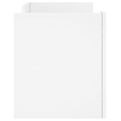 ТВ шкаф, бял, 80x35x40 см, инженерно дърво