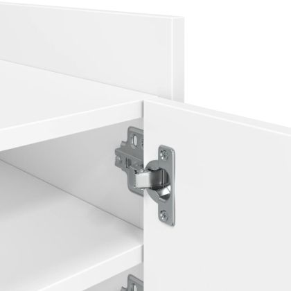 ТВ шкаф, бял, 80x35x40 см, инженерно дърво