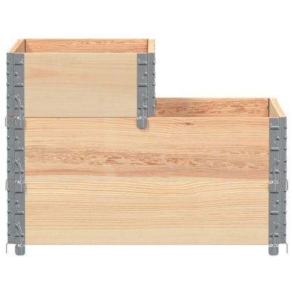 3-степенна повдигната леха 120x80 см масивна борова дървесина