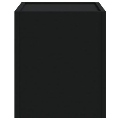 Нощно шкафче за стенен монтаж, черно, 45x30x35 см