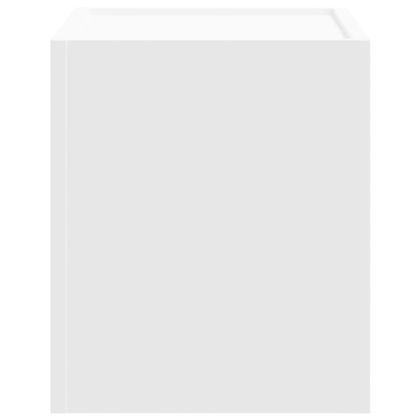 Нощно шкафче за стенен монтаж, бяло, 45x30x35 см