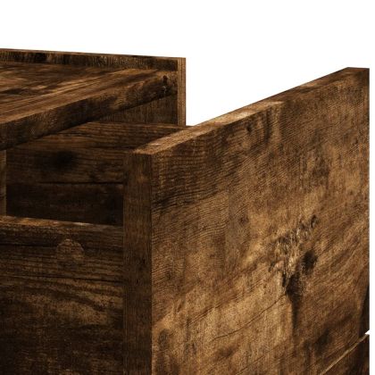 Нощно шкафче за стенен монтаж, опушен дъб, 45x30x35 см