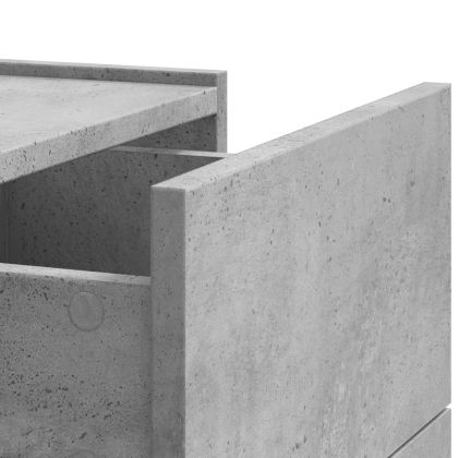 Нощно шкафче за стенен монтаж, бетонно сив, 45x30x35 см