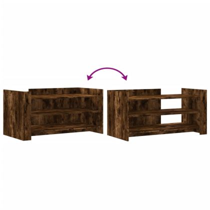 Кафе маса, опушен дъб, 100x50x50 см, инженерно дърво