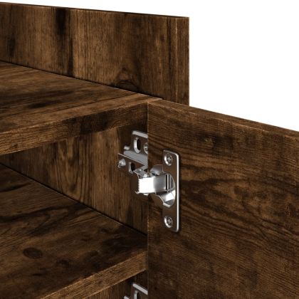 ТB шкаф, опушен дъб, 80x35x40 см, инженерно дърво