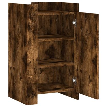 Сайдборд, опушен дъб, 45x35x75 см, инженерно дърво