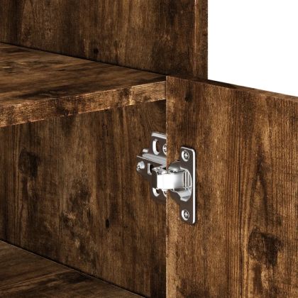 Сайдборд, опушен дъб, 45x35x75 см, инженерно дърво