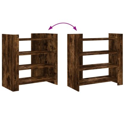 Сайдборд, опушен дъб, 73,5x35x75 см, инженерно дърво