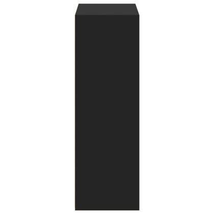 Висок шкаф, черен, 70x41x124 см, инженерно дърво