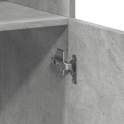 Висок шкаф, бетонно сив, 70x42,5x185 см, инженерно дърво