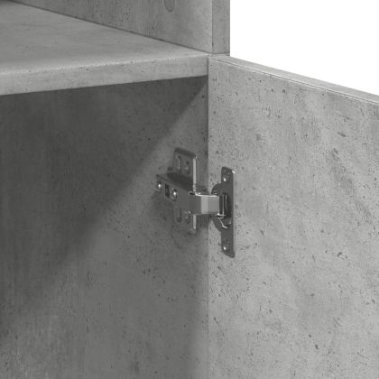 Висок шкаф, бетонно сив, 80x42,5x185 см, инженерно дърво