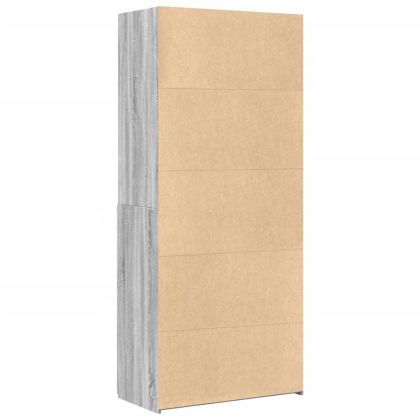 Висок шкаф, сив сонома, 80x42,5x185 см, инженерно дърво