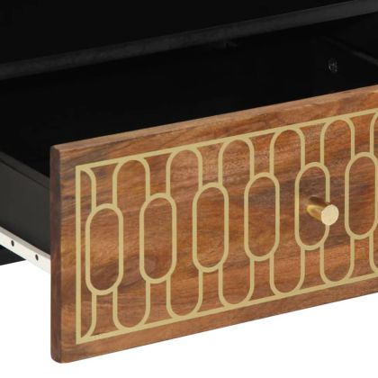 ТВ шкаф, 80x33x46 см, мангово дърво масив