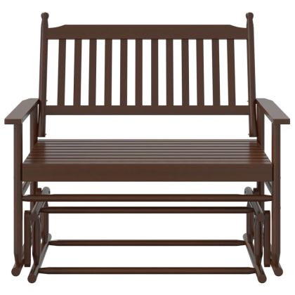 Пейка планер, кафява, 118x70x104,5 см, масивна дървесина топола