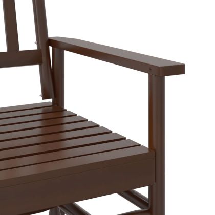 Пейка планер, кафява, 118x70x104,5 см, масивна дървесина топола