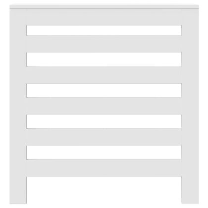 Капак за радиатор, бял, 78x20x82 см, инженерно дърво