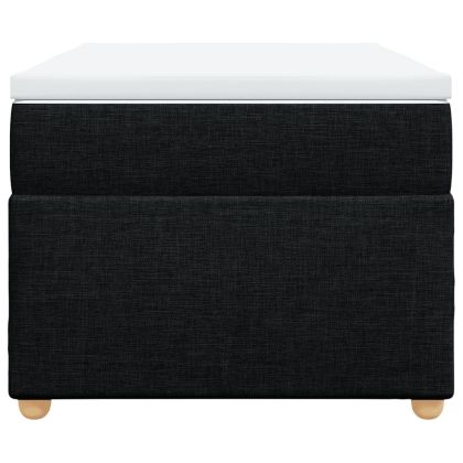 Боксспринг легло с матрак, черно, 80x200 см, плат