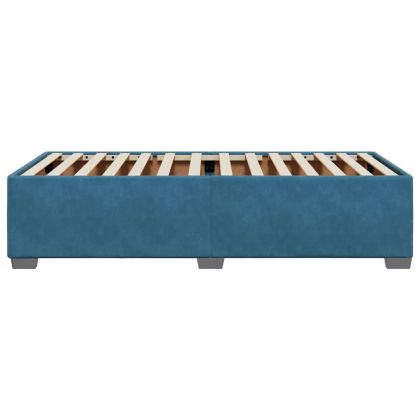 Рамка за легло, синя, 90x190 см, кадифе