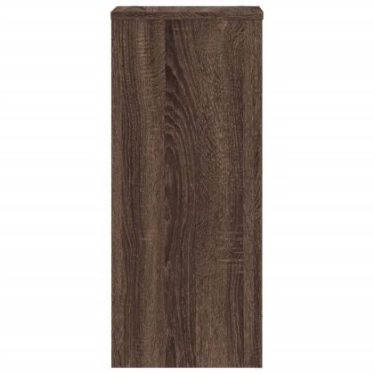 Стойки за растения 2 бр кафяв дъб 30x30x70 см инженерно дърво