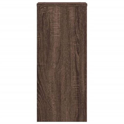 Стойки за растения 2 бр кафяв дъб 30x30x70 см инженерно дърво