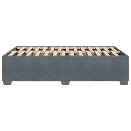 Рамка за легло без матрак, тъмносива, 120x200 см, кадифе