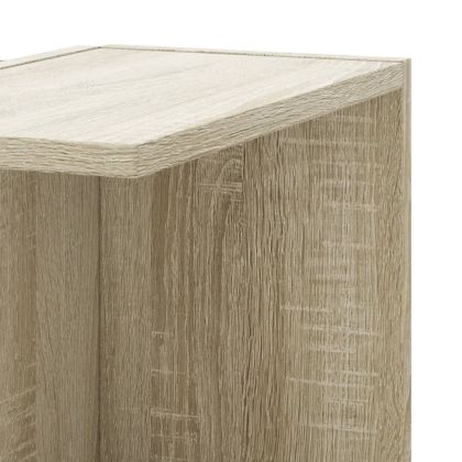 Стенен ъглов рафт сонома дъб 36,5x36,5x140 см инженерно дърво