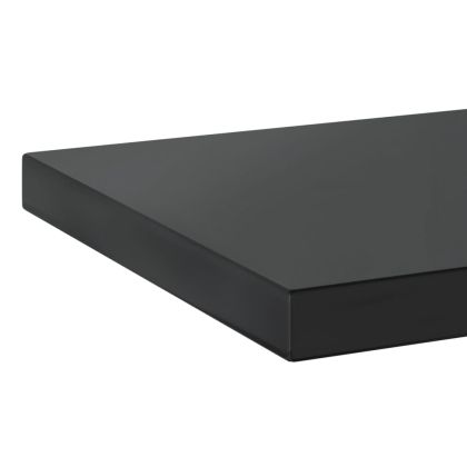 Стенни рафтове 2 бр 75x30x3 см черни неръждаема стомана